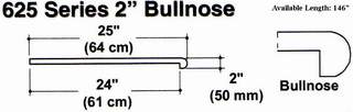 625 Series 2" Bullnose