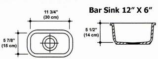 12" X 6" Bar Sink Mold
