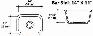 14" X 11" Bar Sink Mold