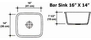 16" X 14" Bar Sink Mold
