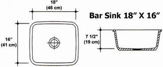 18" X 16" Bar Sink Mold