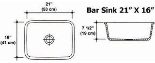 21" X 16" Bar Sink Mold