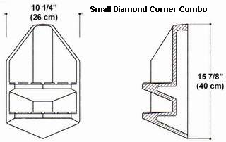 Small Diamond Corner Soap/Shampoo Combo Mold