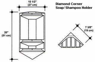 Diamond Corner Soap/Shampoo Holder Mold