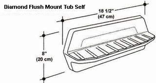 Diamond Flush Mount Tub Shelf Mold