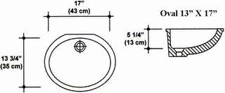 13 3/4" X 17" Oval Undermount Bowl Mold